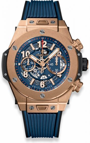 Discount HUBLOT BIG BANG UNICO KING GOLD BLUE watch 411.OX.5189.RX